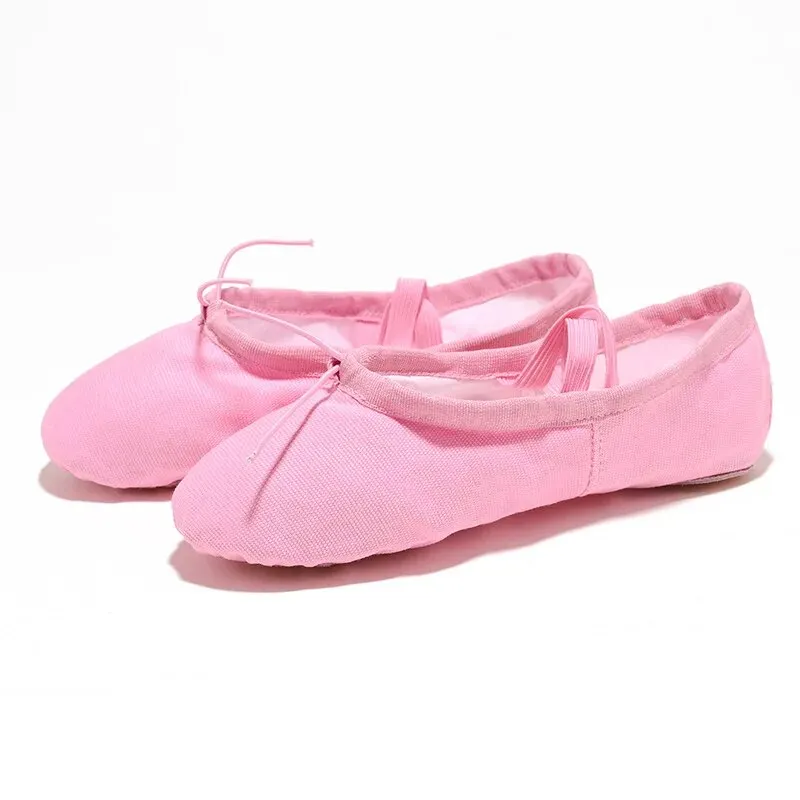 USHINE Yoga Slippers Gym Teacher Yoga Ballet Dance Shoes For Girls Women Ballet Shoes Canvas Kids Children Clowse Flat Shoes