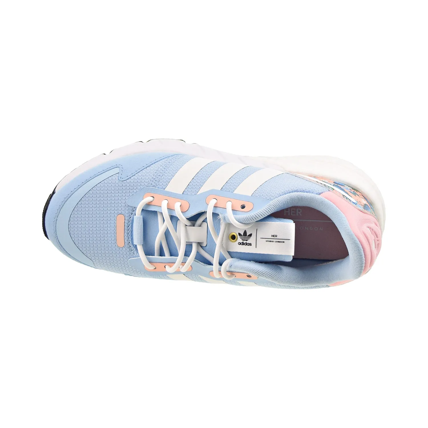 Adidas Tweed Shoes Adidas ZX 1K Boost Big Kids' Shoes Clear Sky-Cloud White-Haze Coral