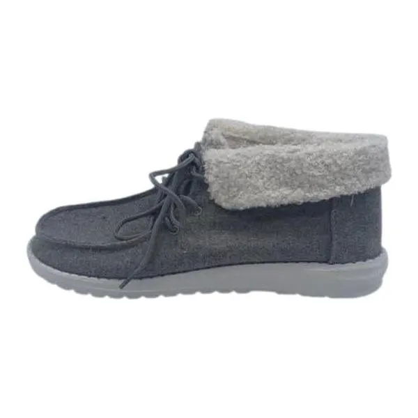 Very g gypsy jazz grey mikey sherpa cuffed sneaker Nurses Sneakers