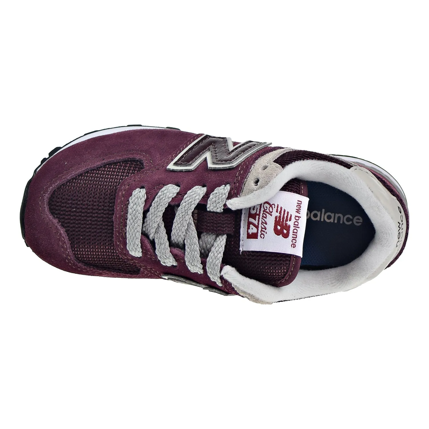 New Balance Shoe Label New Balance 574 Little Kid's Shoes Burgundy/Grey