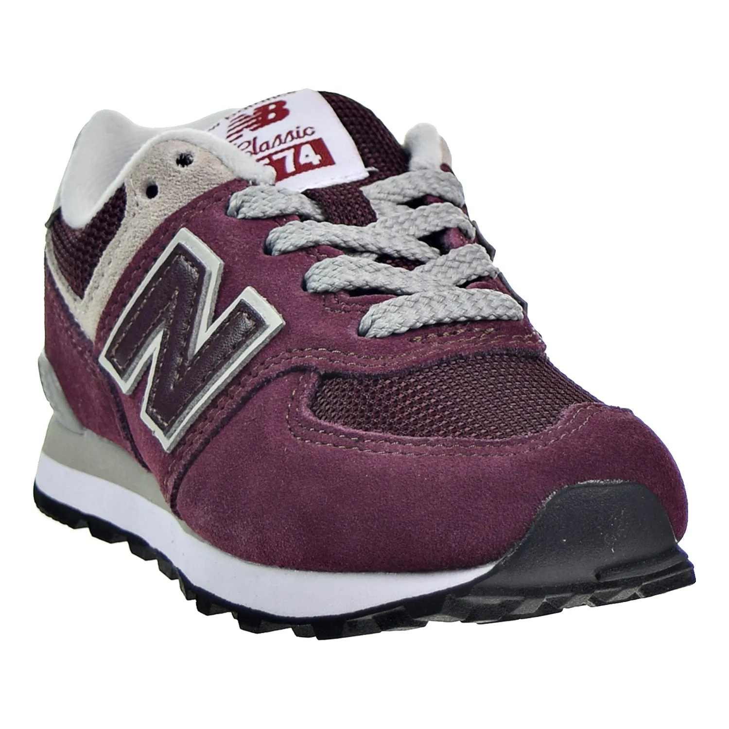 New Balance 574 Little Kid's Shoes Burgundy/Grey New Balance Factory Outlet Lawrence