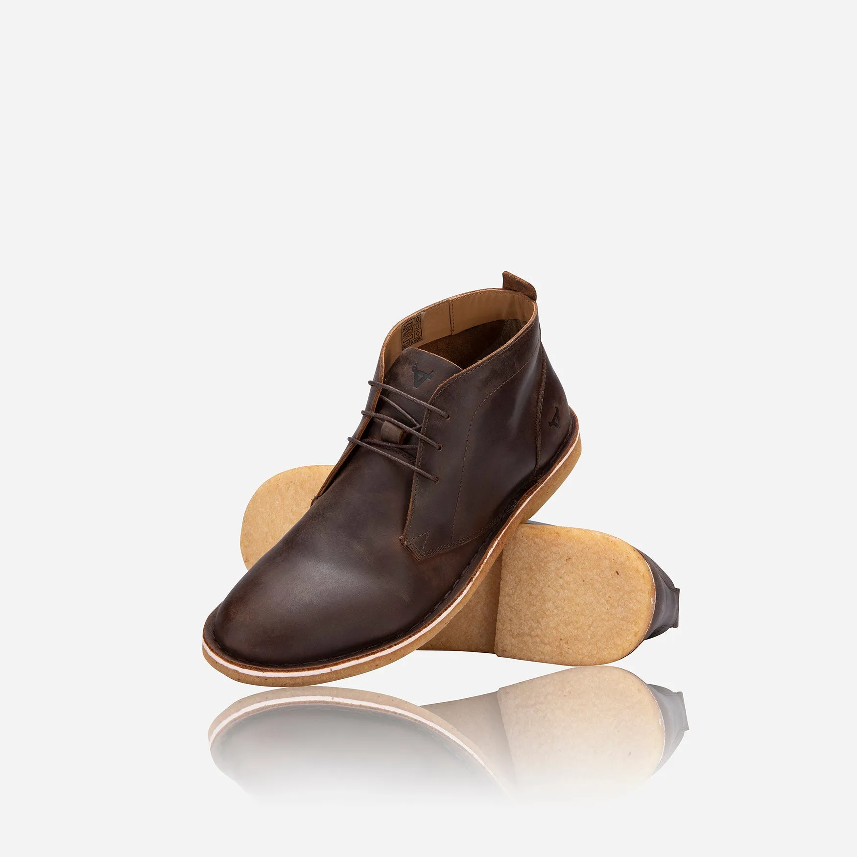 Wahlberg Vellie, Chocolate Leather Biker Boots
