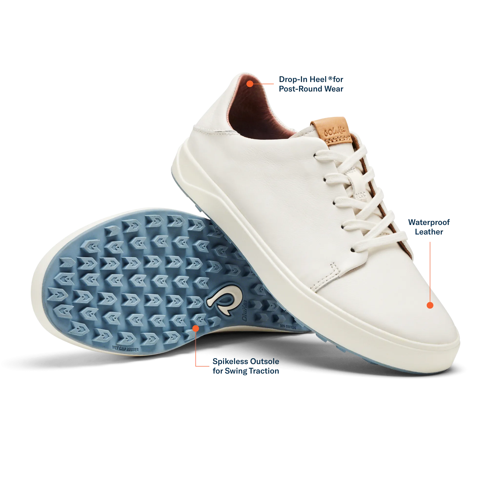 Best Waterproof Slip-resistant Work Shoes Wailea - White