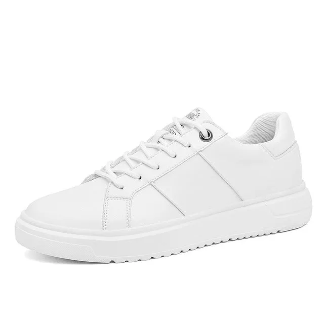 Dress Shoes For Flat Feet Pronation 2018 Spring New Men Casual Shoes Breathable Wear Resistant Shoes Comfortable Summer White Round Toe Lace up Flat Snekaers