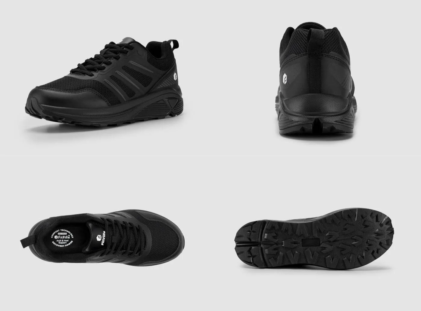 FitVille Men's AllTraction Trail Running Shoes V1 Flat Shoes Payless