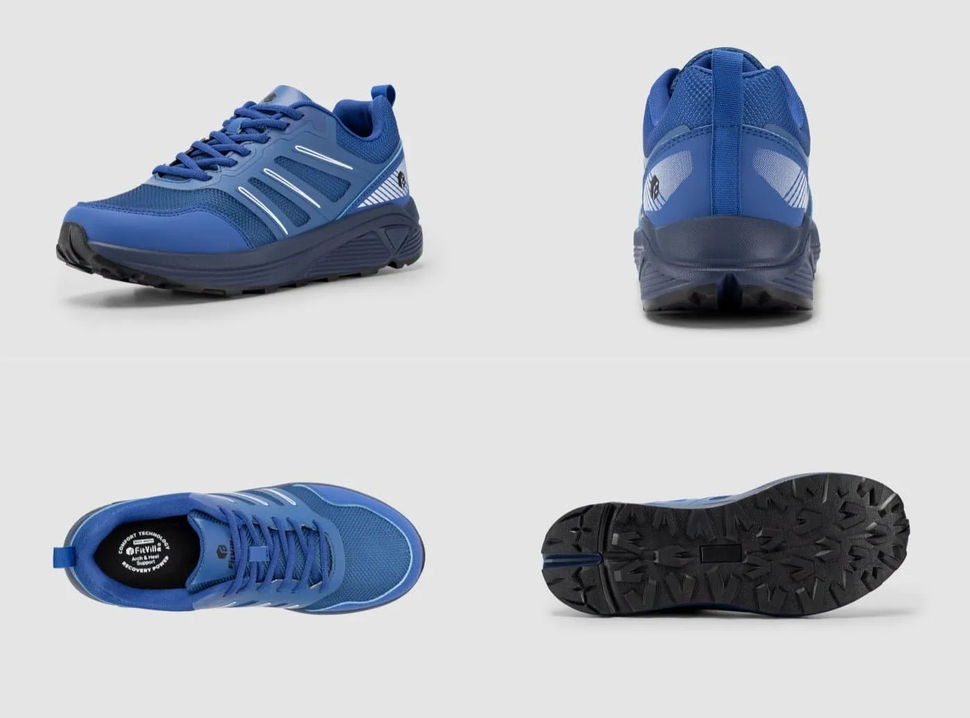 FitVille Men's AllTraction Trail Running Shoes V1 Basketball Shoes For Flat Feet Reddit