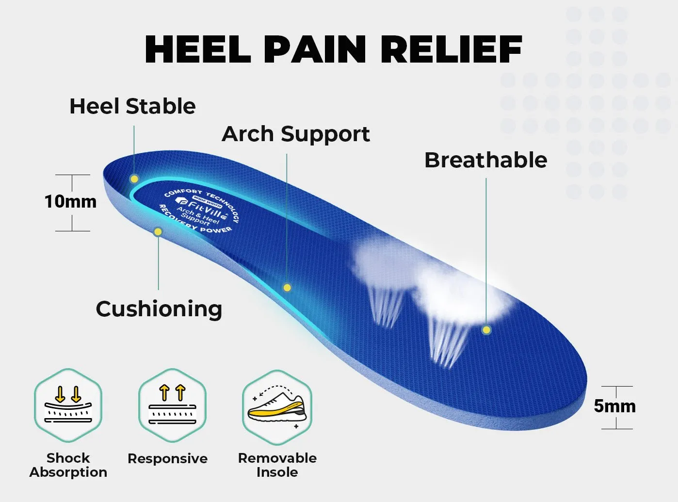 Gym Shoes FitVille Men's EasyTop Diabetic Slipper V1