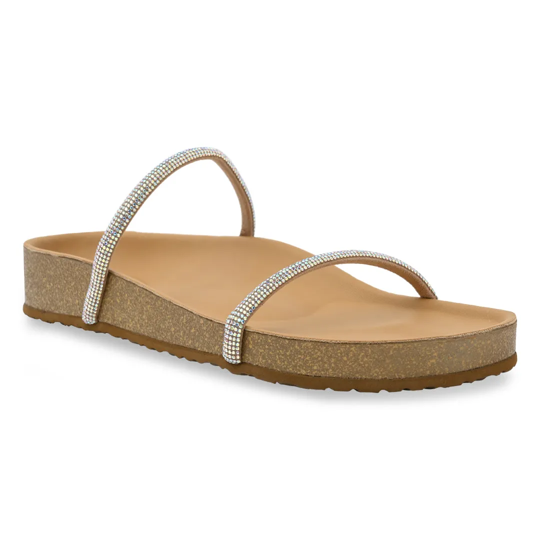 Flat Church Shoes Nude Shine Strap Flats