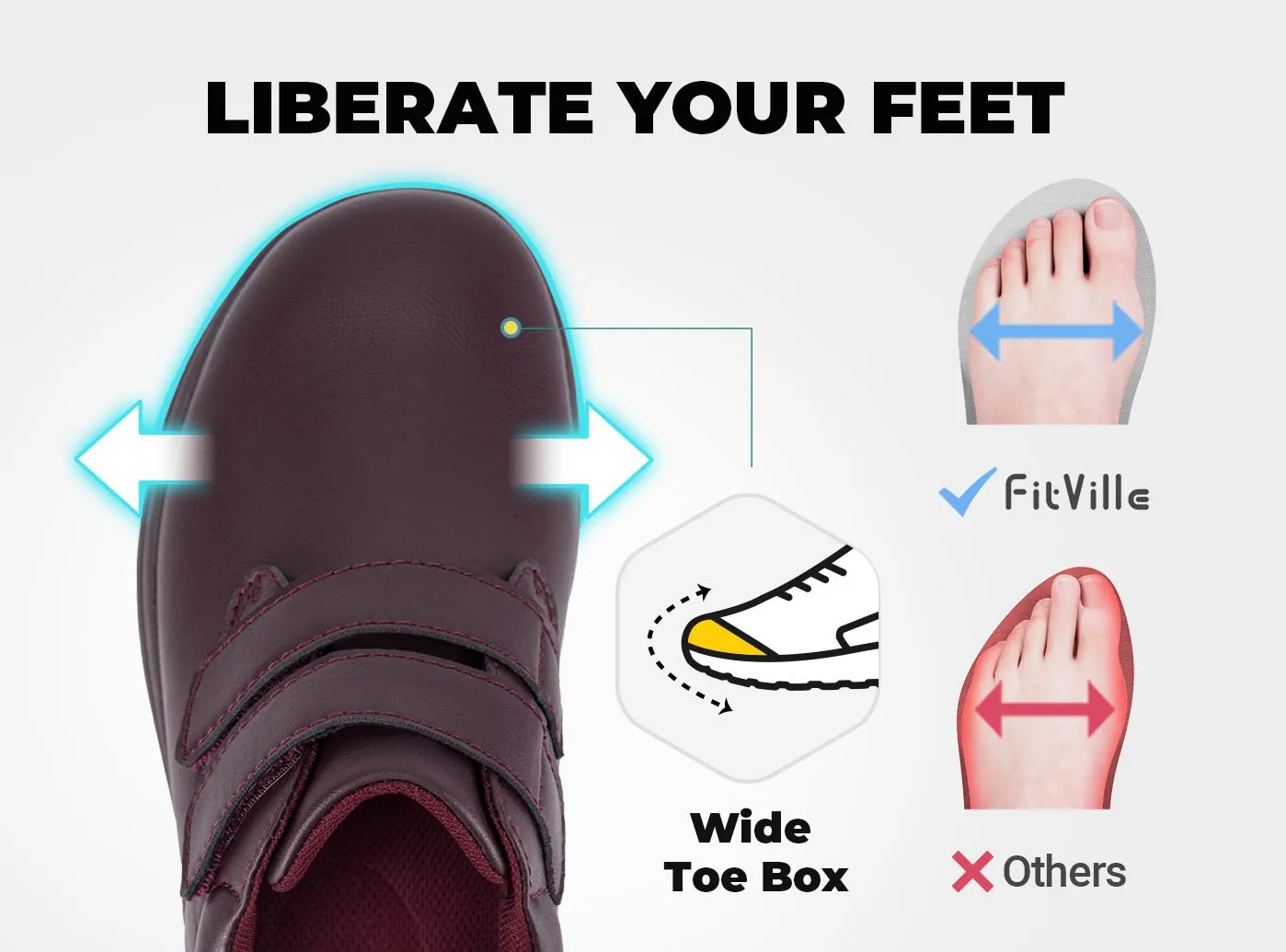 Women's Slip On Waterproof Shoes FitVille Women's BriskWalk Elite Dress Shoes V3