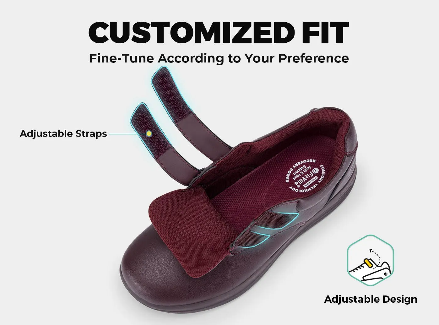 Suede Shoe Waterproof Protector FitVille Women's BriskWalk Elite Dress Shoes V3