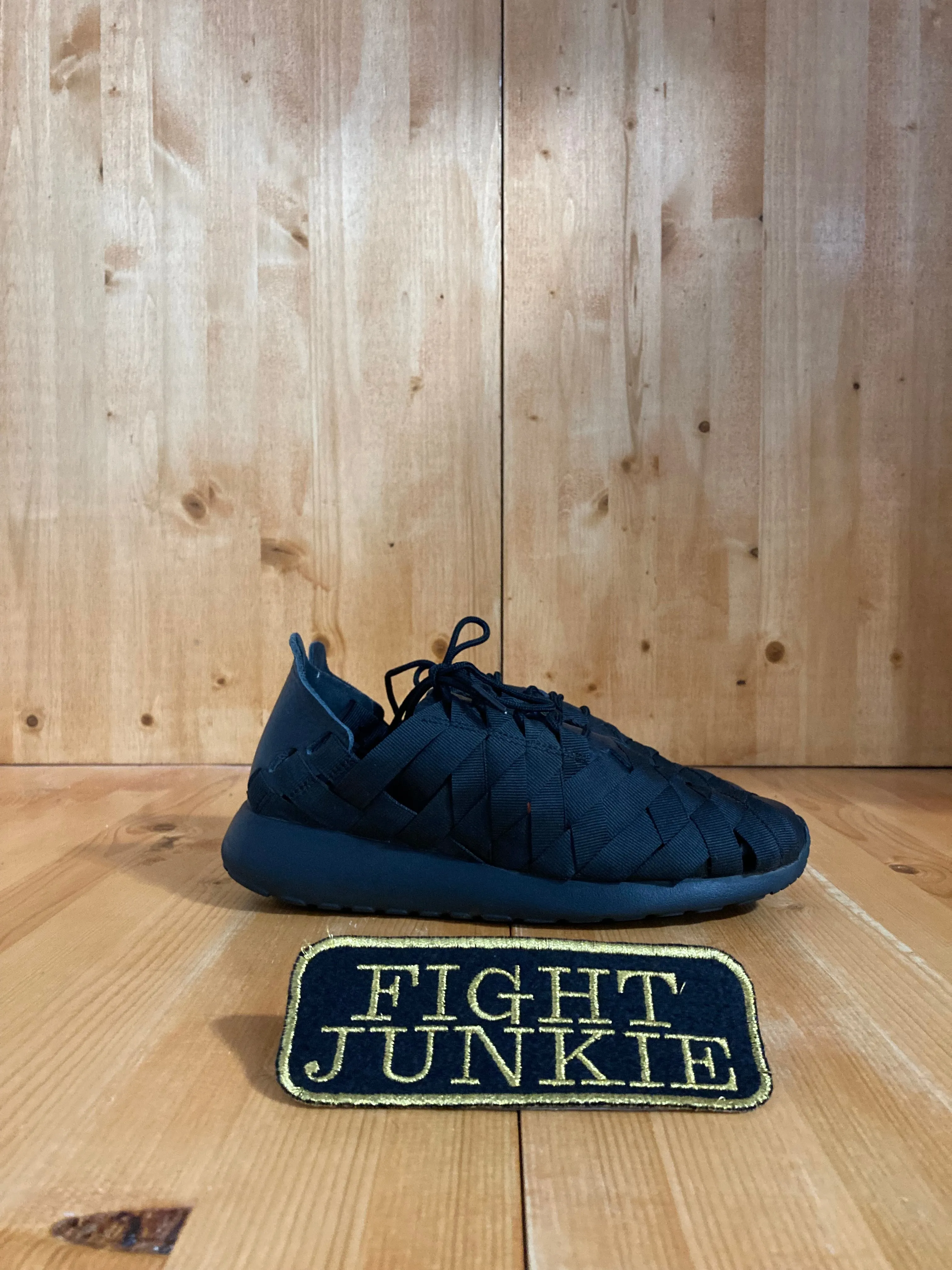 NIKE ROSHE RUN WOVEN Women's Size 6.5 Running Training Shoes Sneakers Triple Black 555257-001 Asics Gel-cumulus 26 Shoes