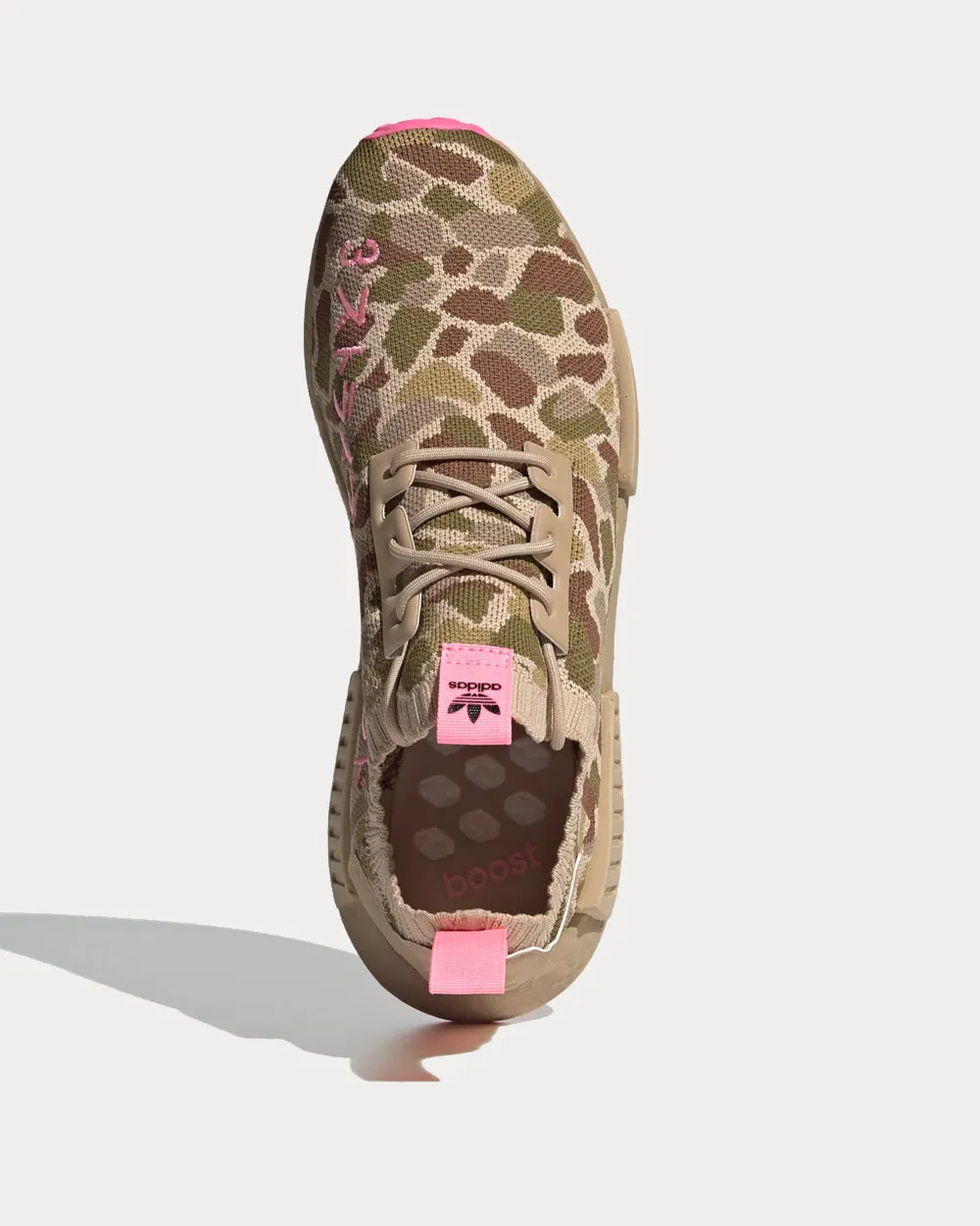 NMD_R1 Primeknit Pale Nude / Pale Nude / Hyper Pop Low Top Sneakers Adidas Cloudfoam Pure Running Shoe