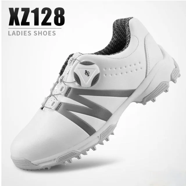 Waterproof Golf Shoes Reddit PGM Women Golf Shoes Waterproof Lightweight Knob Buckle Shoelace Sneakers Ladies Breathable Non-Slip Trainers Shoes XZ128