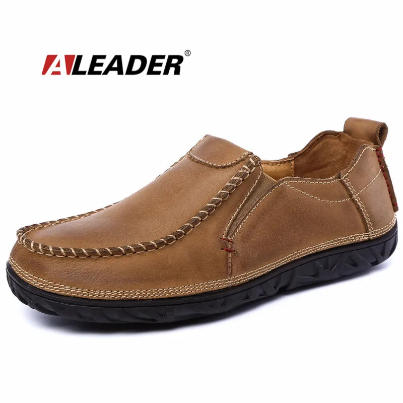Genuine Leather Mens Shoes Casual Slip On Loafers 2017 Autumn Driving Shoes Oxfords for Man Flat Dress Shoes Men Loafers zapatos Type Of Shoes For Flat Feet