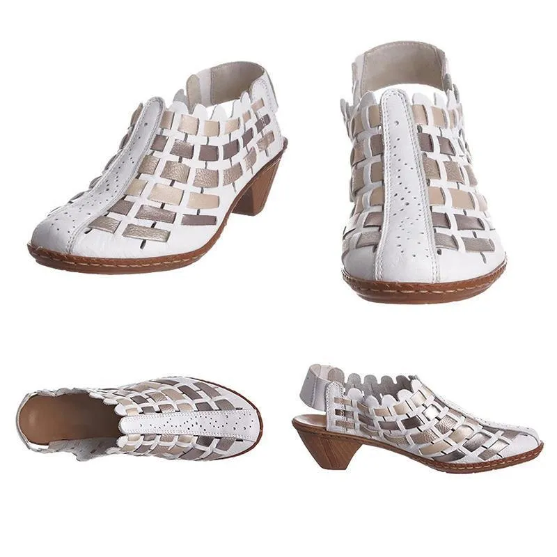 Speed Leather Hiking Shoe Women Casual Comfy Elastic Band Plus Size Sandals