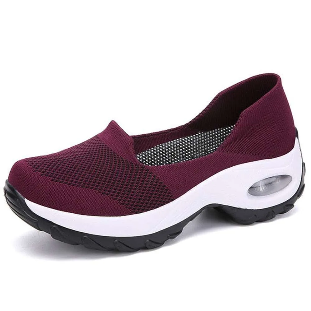Women Slip-On Sports Sneakers Shoes Wear Tennis Shoes With Business Casual