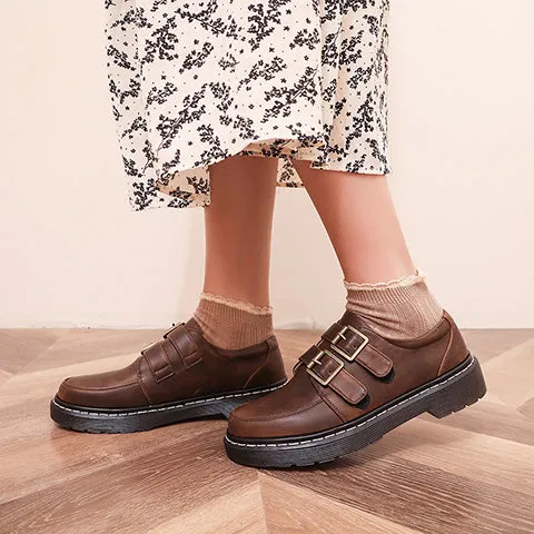 Belk Flat Shoes Women's Buckle Round Toe Flats Shoes