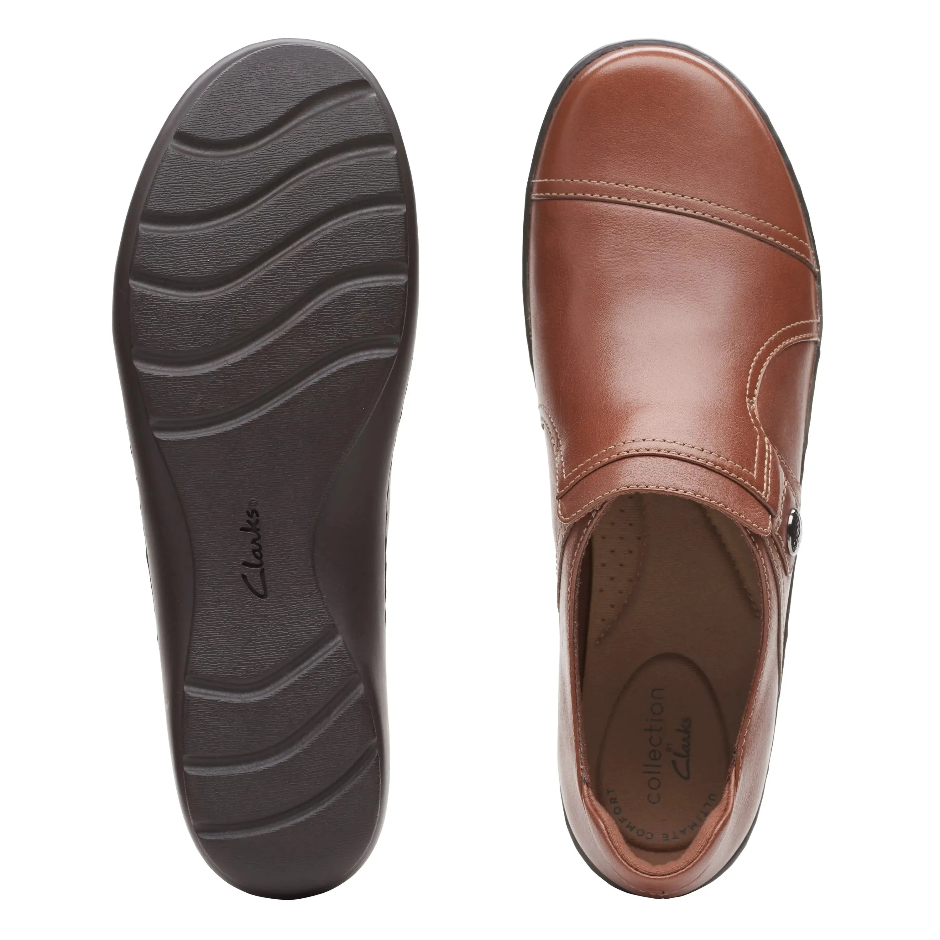 Dk Foot And Casual Shoes Womens Clarks Cora Poppy  Effortless Slip-On Comfort