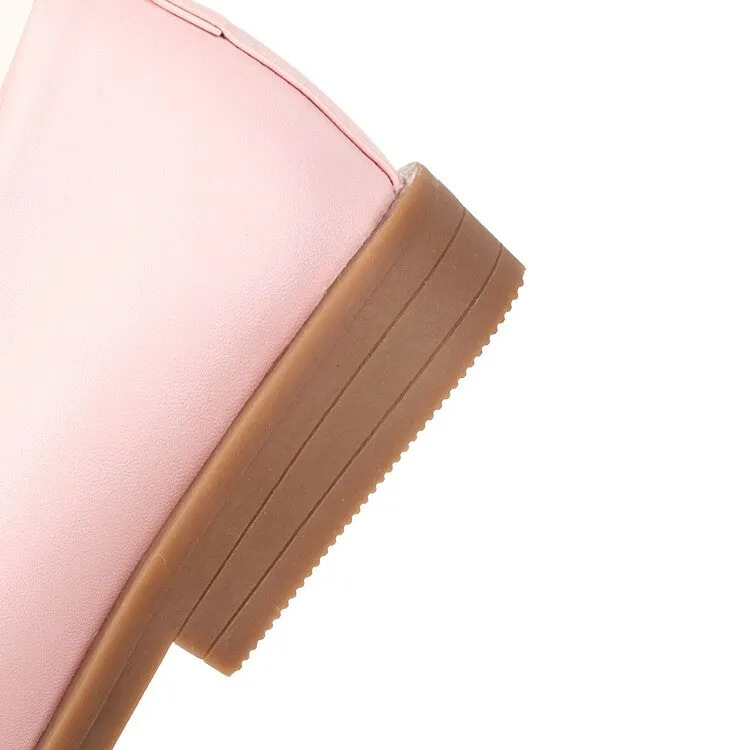 Flat Shoes Reddit Women's Solid Color Round Toe Butterfly Knot Ankle Strap Platform Flat Many Jane Shoes