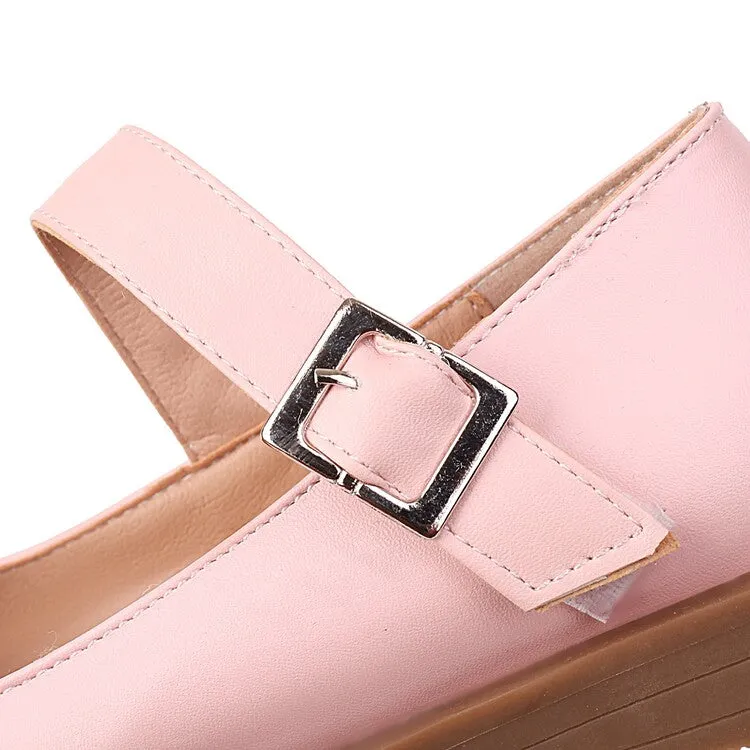 Women's Solid Color Round Toe Flora Flat Many Jane Shoes Mk Flat Shoes Sale