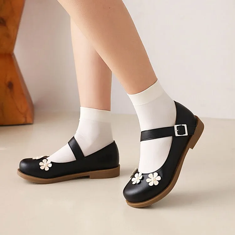 Shoes To Prevent Flat Feet Women's Solid Color Round Toe Flora Flat Many Jane Shoes
