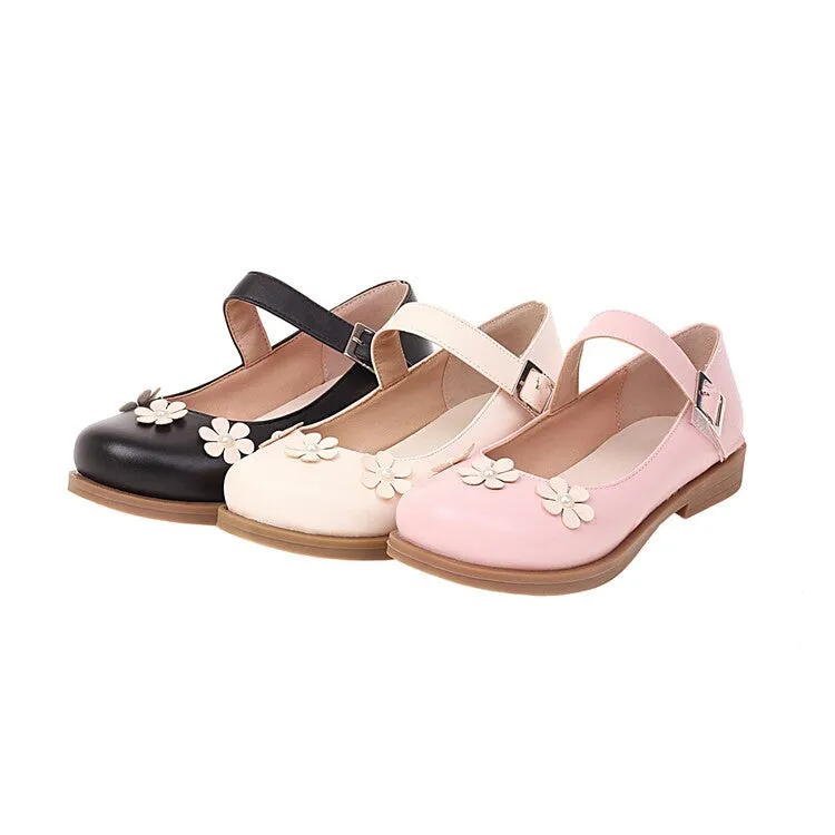 Gap Flat Shoes Women's Solid Color Round Toe Flora Flat Many Jane Shoes