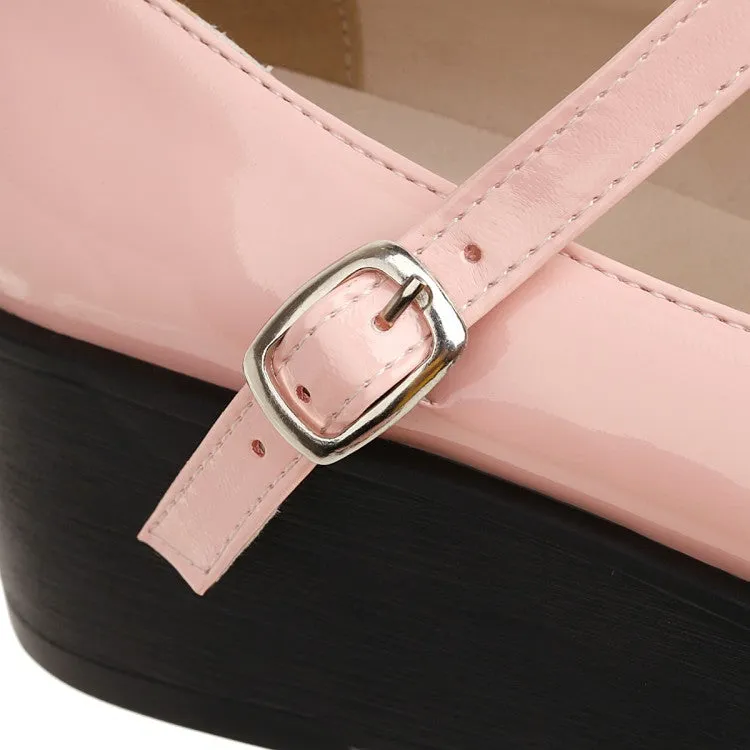 Dressy Silver Flat Shoes Women's T Strap Bowtie Mary Jane Platform Flats Shoes