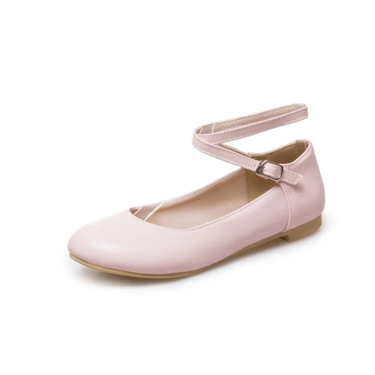 Flat Thin Sole Shoes Women's Shallow Crossed Ankle Strap Flats Shoes