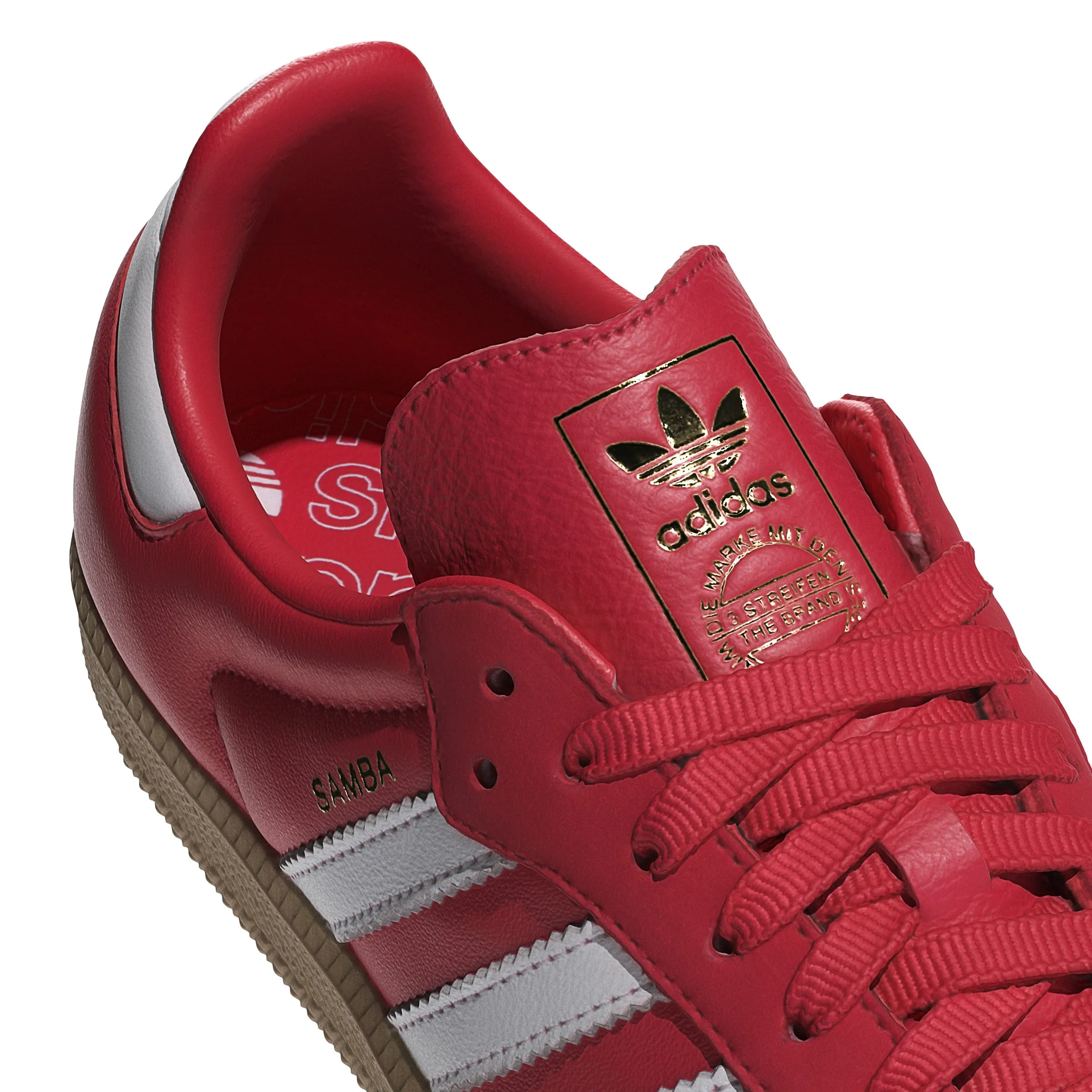 WOMENS SAMBA OG (BETTER SCARLET / CLOUD WHITE / GOLD METALLIC) Pharrell Williams Adidas Shoes