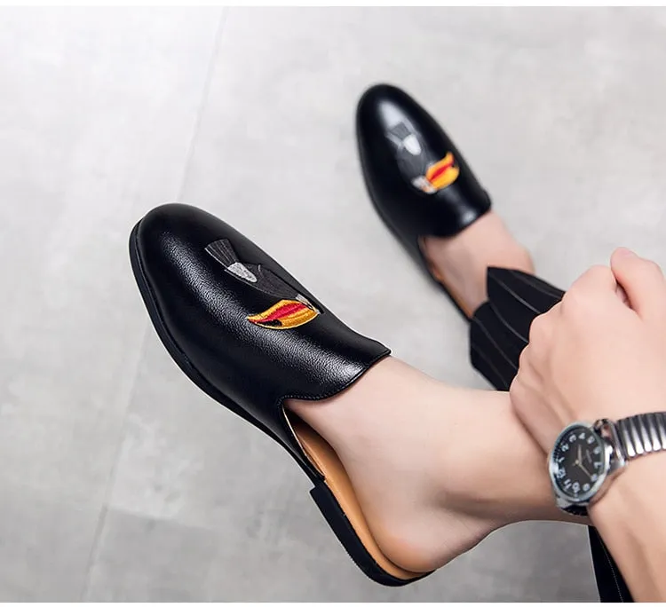 Best Slippers For Neuropathy New Arrival Brand Designer Mens Casual Bee Bird Leather Business Italian Men Half Shoes Drop Ship Muls Man White Slides Slippers