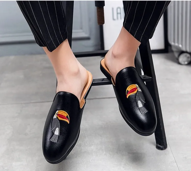 Teenage Mutant Ninja Turtles Slippers New Arrival Brand Designer Mens Casual Bee Bird Leather Business Italian Men Half Shoes Drop Ship Muls Man White Slides Slippers