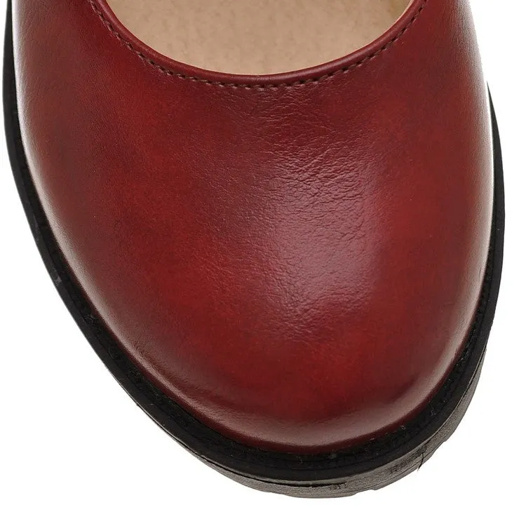 Women's Buckle Mary Jane Pumps Flats Shoes Flat Shoes To Wear With Wedding Dress