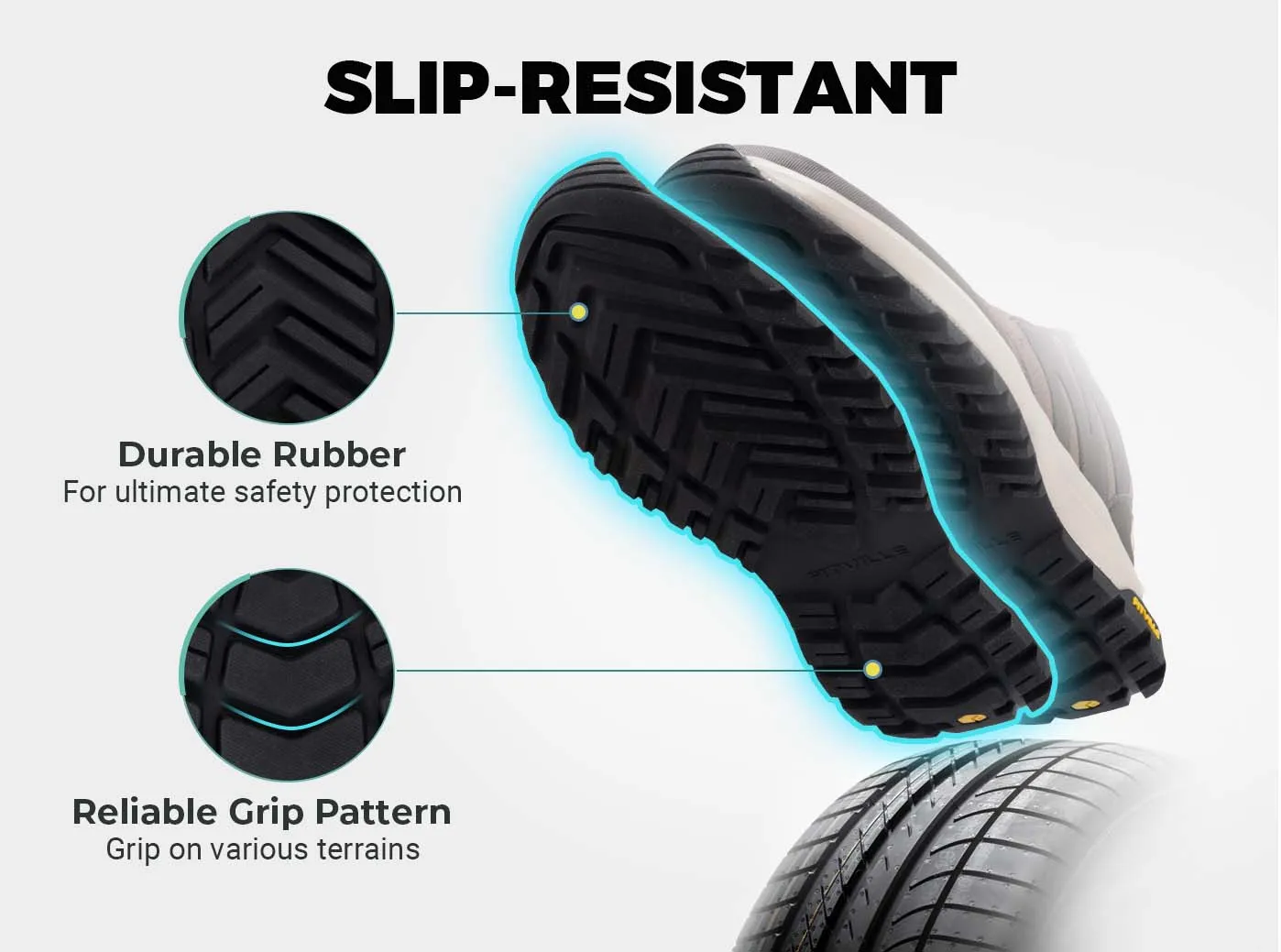 Silver Ballet Flat Shoes FitVille Men's Explorer Outdoor Slip-On V2