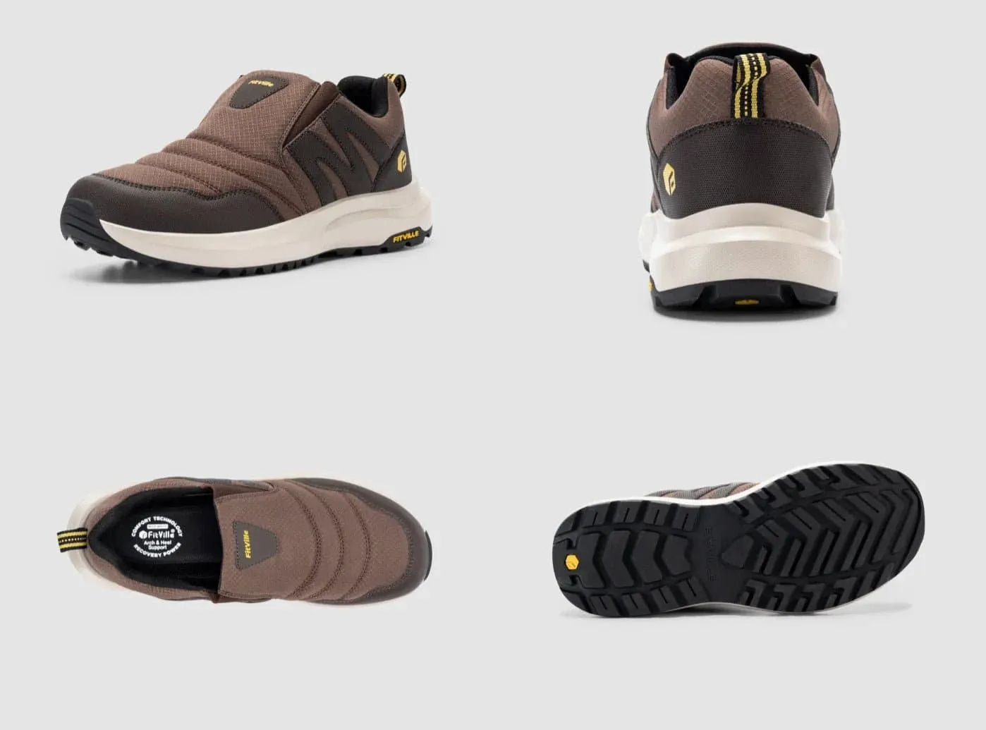 FitVille Men's Explorer Outdoor Slip-On V2 Flats Shoes Sale